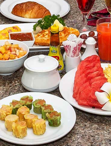 Breakfast menu at The Pacific Club Resort Karon Beach Phuket